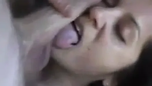 Dirty talking wife gets a facial