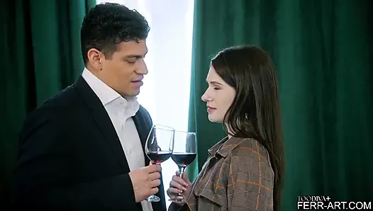 Seksi ofis çalışanı işten sonra iş arkadaşını baştan çıkarıyor ferr-art