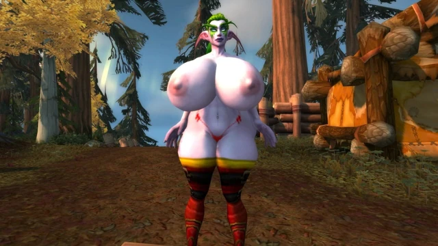 Night elf stripper dancing