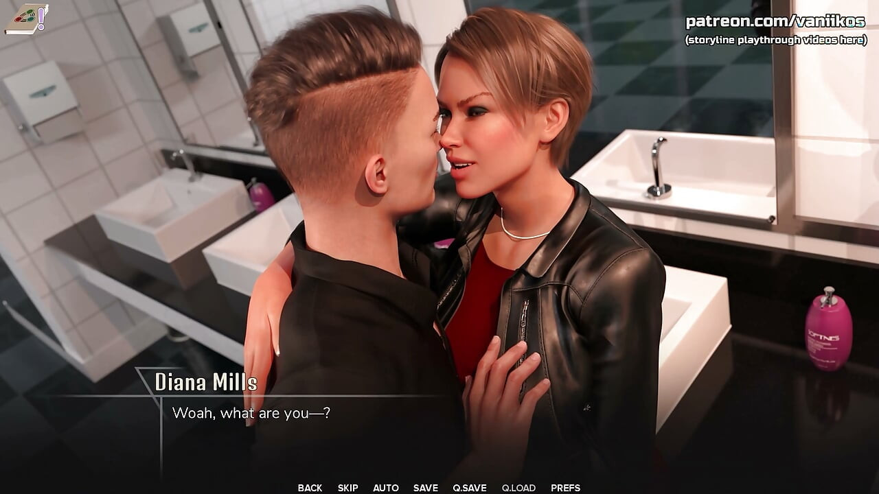 Dominant Short Hair MILF Teacher Fucks 18yo College Boy in the College Toilet - Taboo University(steam Game) - Part 14