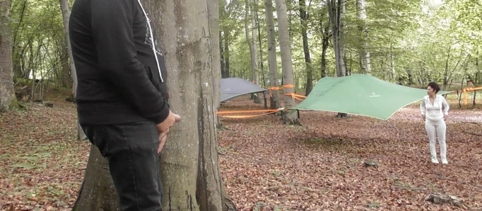 Creampie avec un inconnu au camping