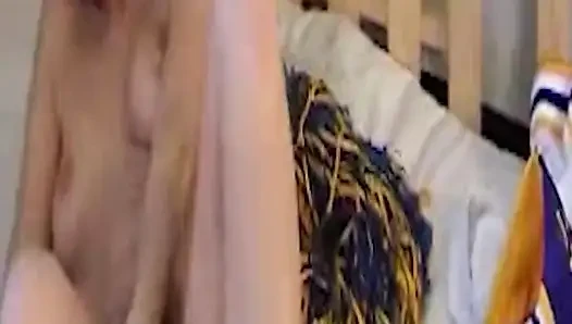 Cheerleader Skirt Lifted Exposing Dripping Wet Pussy