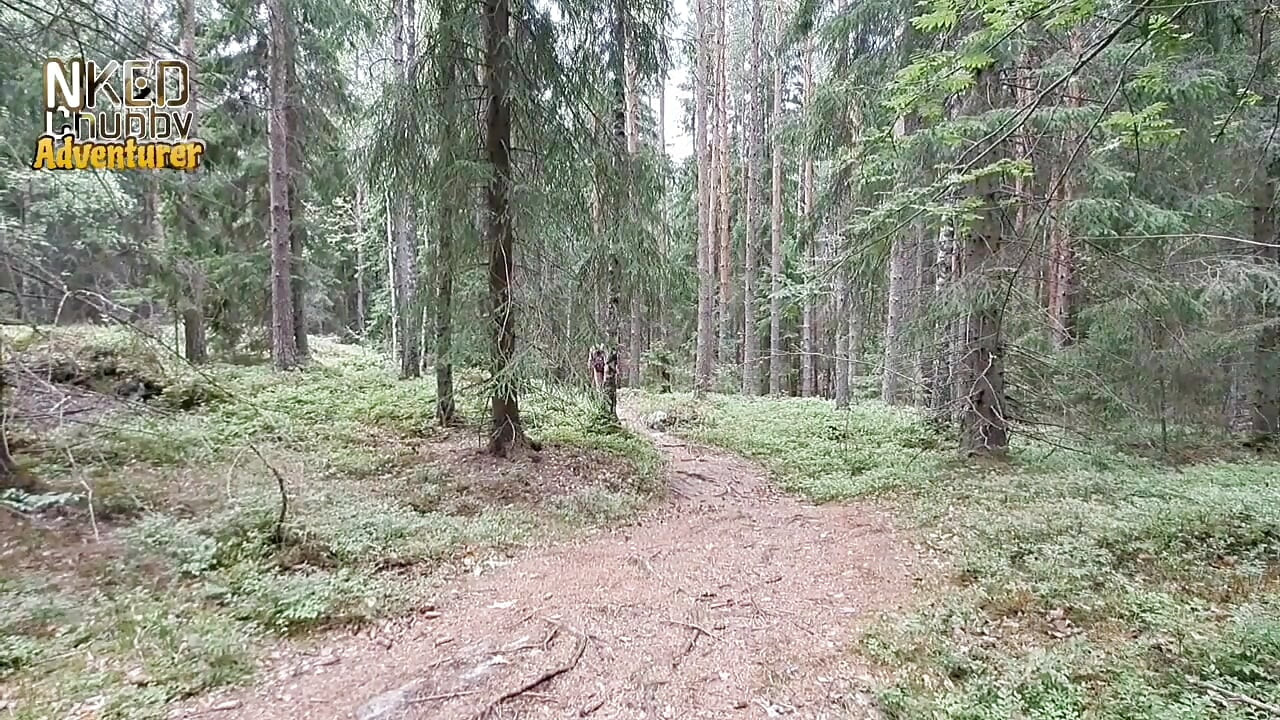 Naked Hike in Finnish Forrest