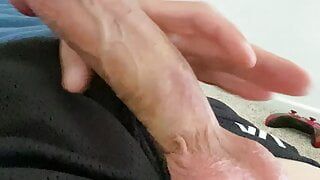 DeeBee - Watch me stroke and play with my huge white cock. Come deep throat it good