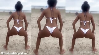 Novinha casi estaba atrapada en el acto teniendo sexo en la playa