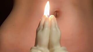 I play with my body and candle fire