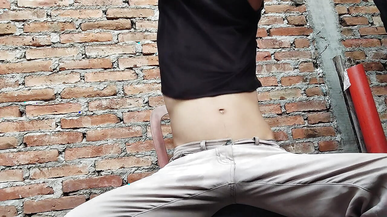 Guy masturbating with a condom and spilling his milk