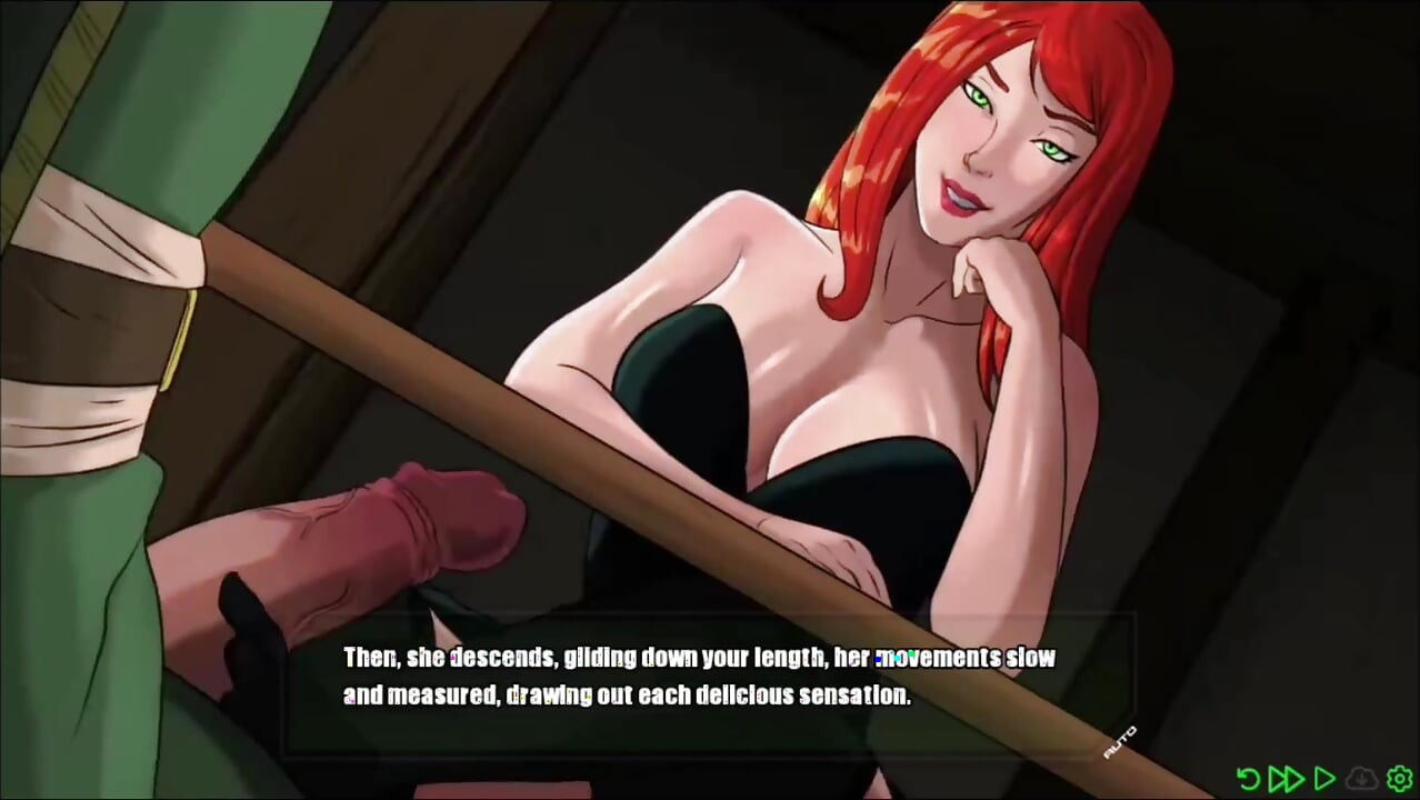 Mary jane reibt ihren fuß an Dooms Monsterschwanz im footjob-gameplay