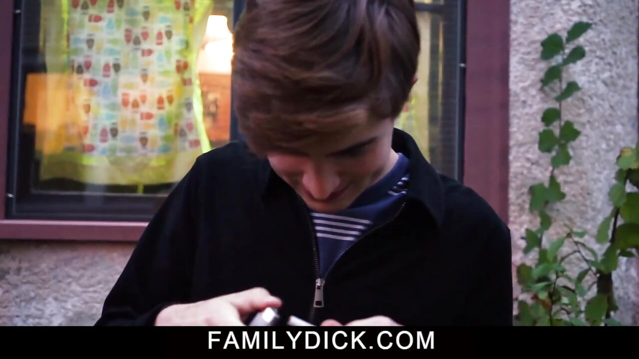 Disobedient smoking Stepson takes Stepdaddy's hard cock in his mouth instead