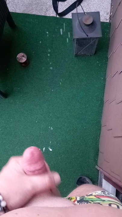 Snotted off on the balcony