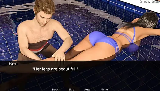 Project hot wife, learning to swim