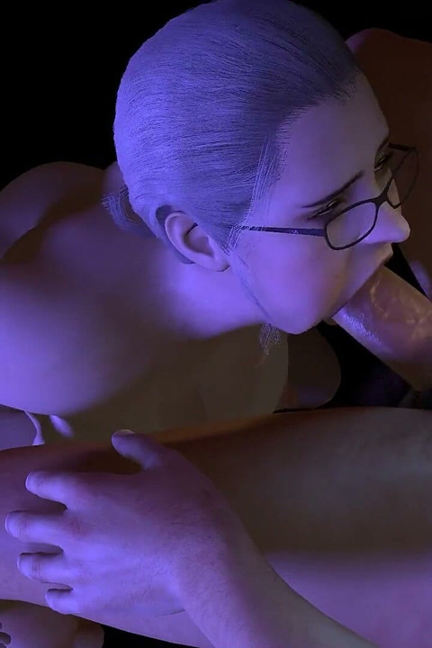 Cougar Sucking Dick on Her Knees POV