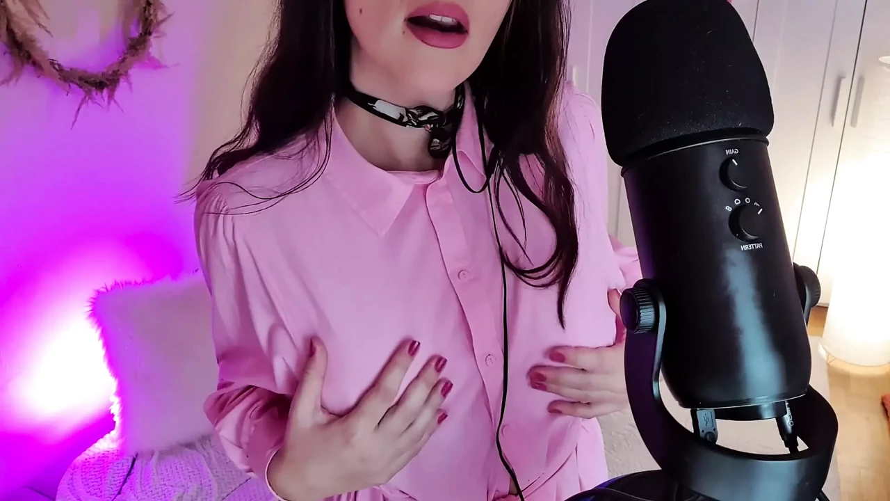 Sensual wet mouth and pussy sounds ASMR SPIT FETISH