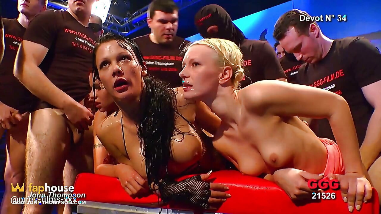Ggg John Thompson - Steamy Pool Gangbang with Two Dirty Sluts