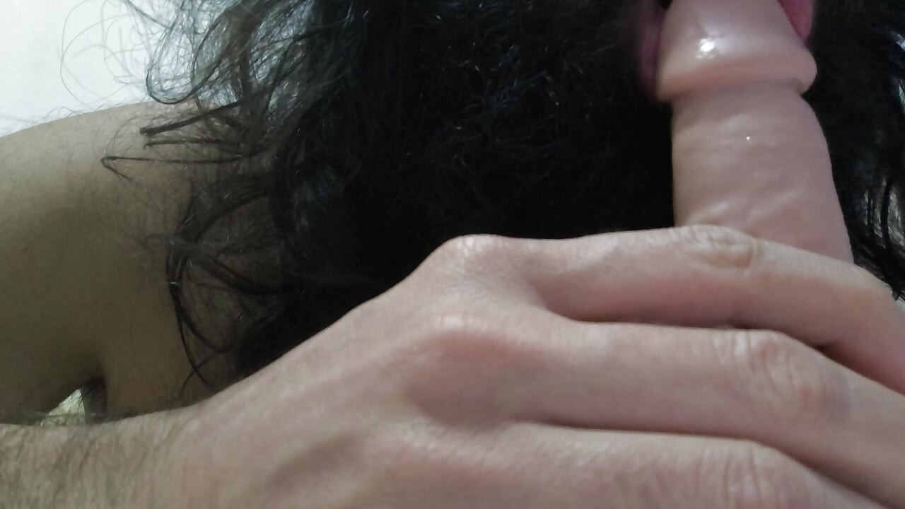 Hairy blowjob with loud moaning, hard cock, anal masturbation (Use Earphone)
