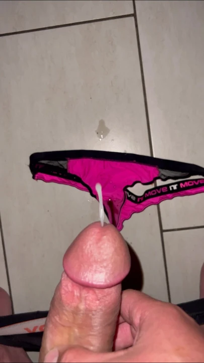With a friend&#39;s thong