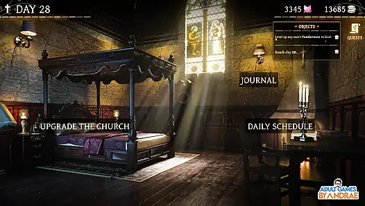 Sisters in Sin Gameplay Part 19 – Helga Caught Fingering in Front of the Altar