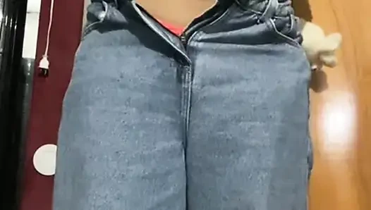 She came home, she's really turned on by my erect nipples, she's caressing me!