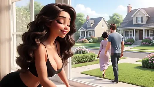 Petite Girl Fucked Neighbor's Husband in Anal Revenge on Jealous Wife (AI generated)