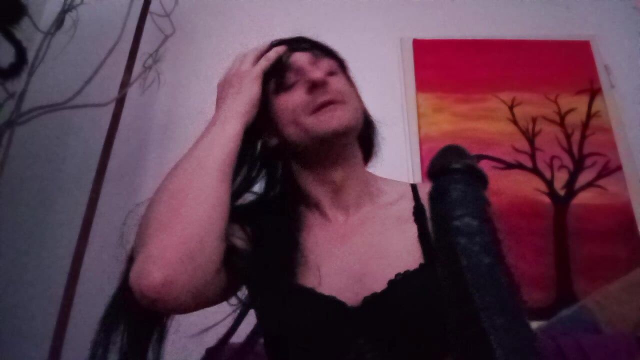 sissy Barbara riding BBDildo