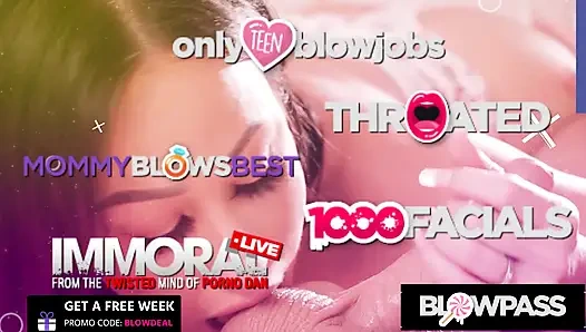 Blowpass - gigi dior bugil sambil sepong tukang reparasi sampai keringetan