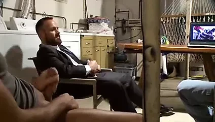 Four straight men watching porn
