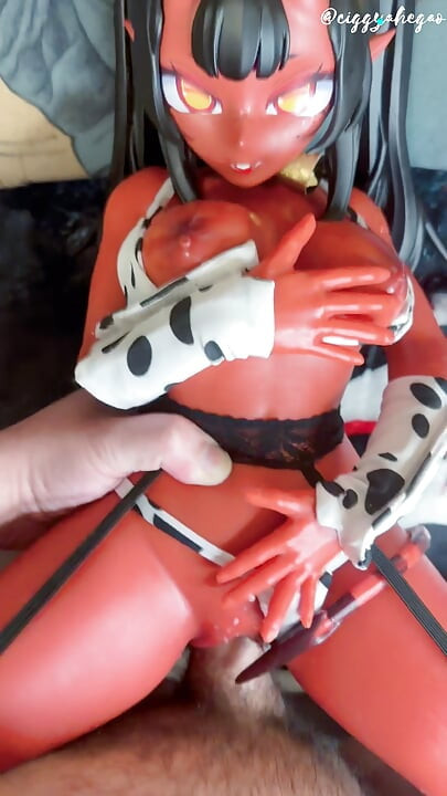 Cowkini Meruccubus Milk Day Breeding & Feeding - Fuck & Cumshot! 65cm Mini Hentai Succubus Sex Doll