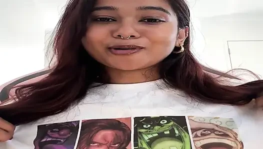 Hot Desi Mia Z reacts to hentai