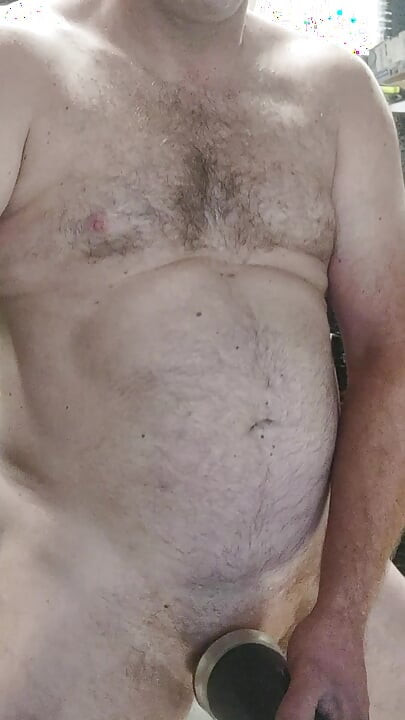 Solo Male fuck  flashlight and hold cum on the edge