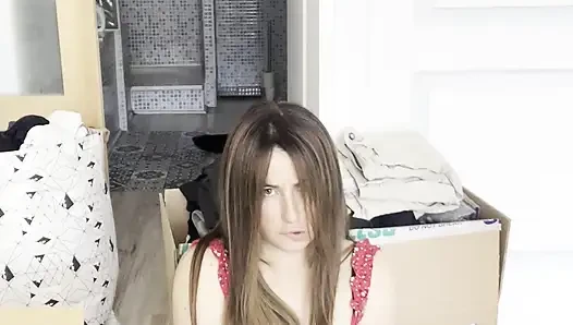Solo Fun in Moving Boxes