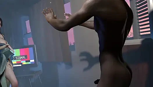 Cewek imut Asia 3d dengan lingerie seksi dientot habis-habisan sama kontol besar pria kulit hitam