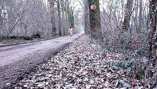 Almost caught running naked
