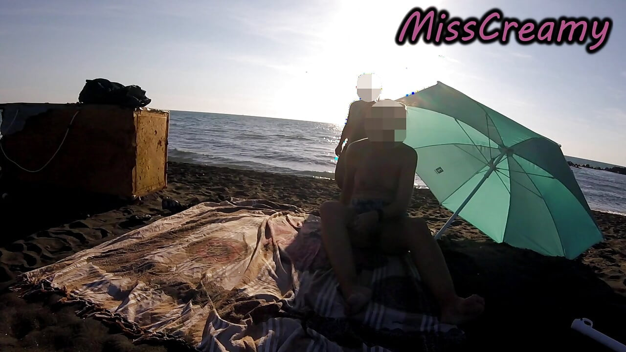 French Teacher Risky Public Masturbation Caught on Crowded Beach Helps Squirt Extreme Cumshot MissCreamy