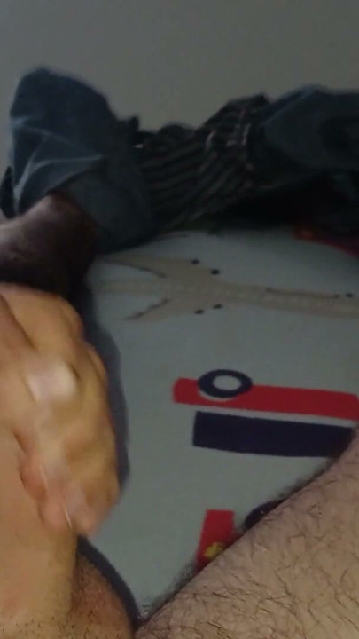A good handjob, with a big white cock, crooked and stubborn | Clip 1