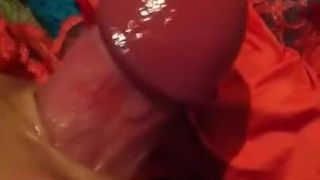 Me passionately wanking my wet cock and cum on panties