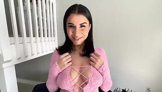 Roxie Sinner is back and ready to fuck my big dick and these huge tits of her love to bounce on top of me!