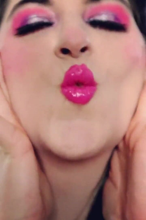 Pink Lipstick on Plexiglass Asmr