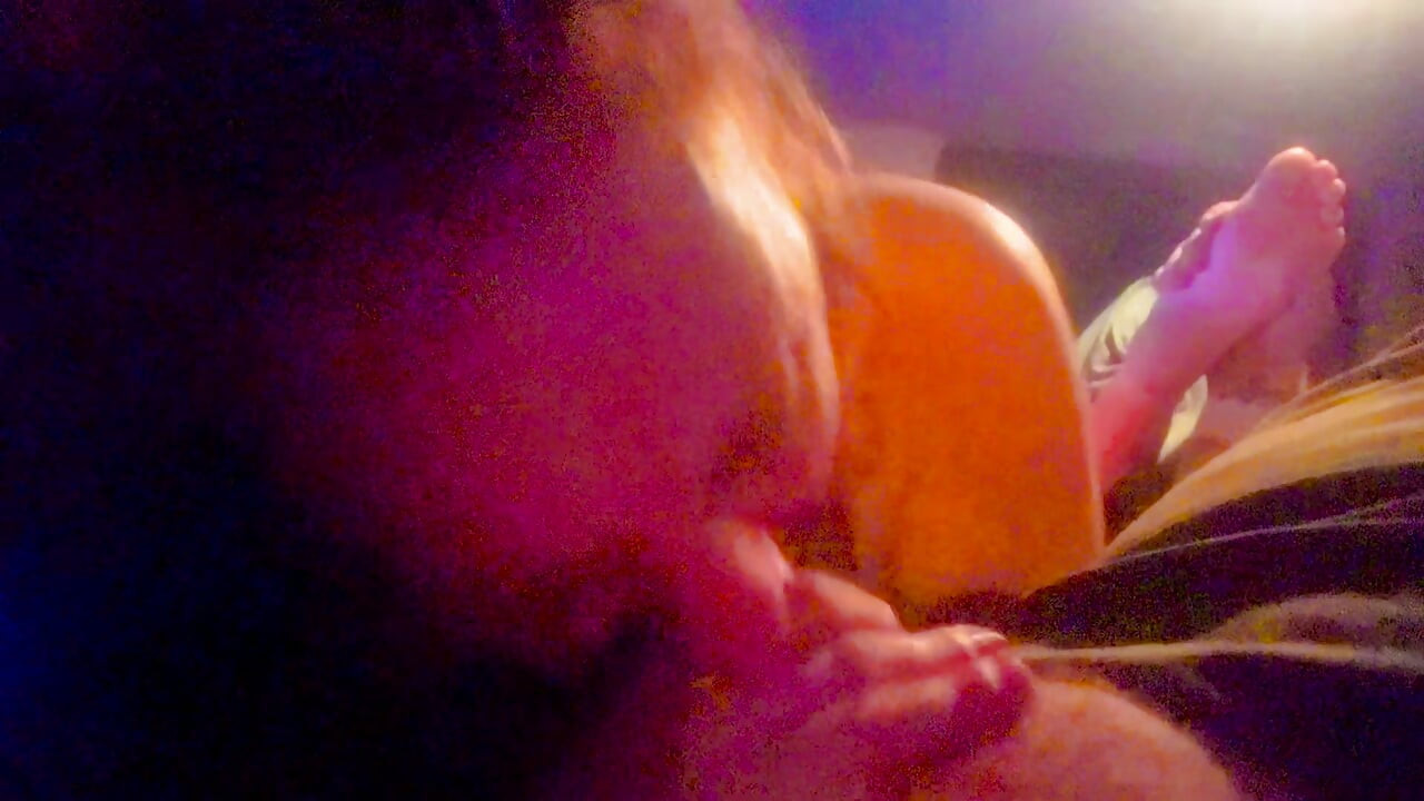 Sexy redhead Liz Lane gives Chester Van Name another amazing Deep throat blowjob and then we switch it up to some foot job  cum