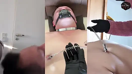 DomLady Mia РабОфм, ад боли, порет пытки яиц и наказание с электричеством и грязными брекетами - часть 4