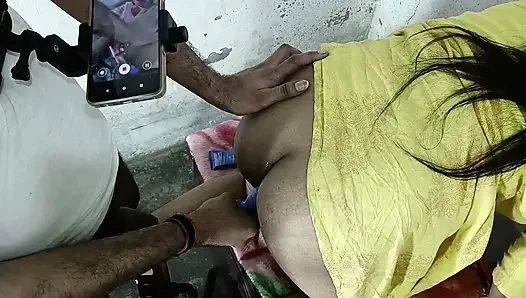 Double dildo in ass to fuck big ass Hindi audio doggy style anal