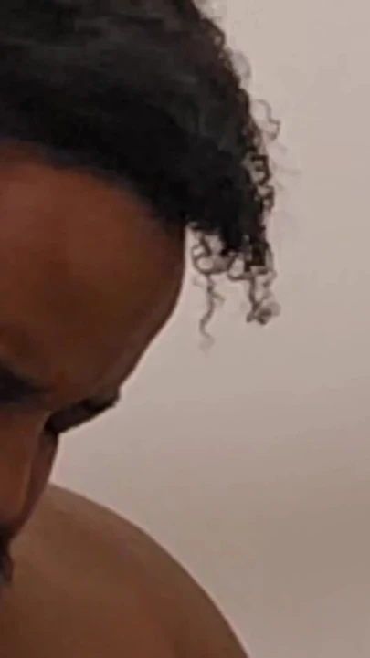 Emotional moment from "Peeking on Black Step Dad Jerking Off in the Shower"
