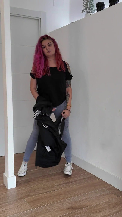 4K Striptease Casual Outfit Bouncing Tits Teasing You