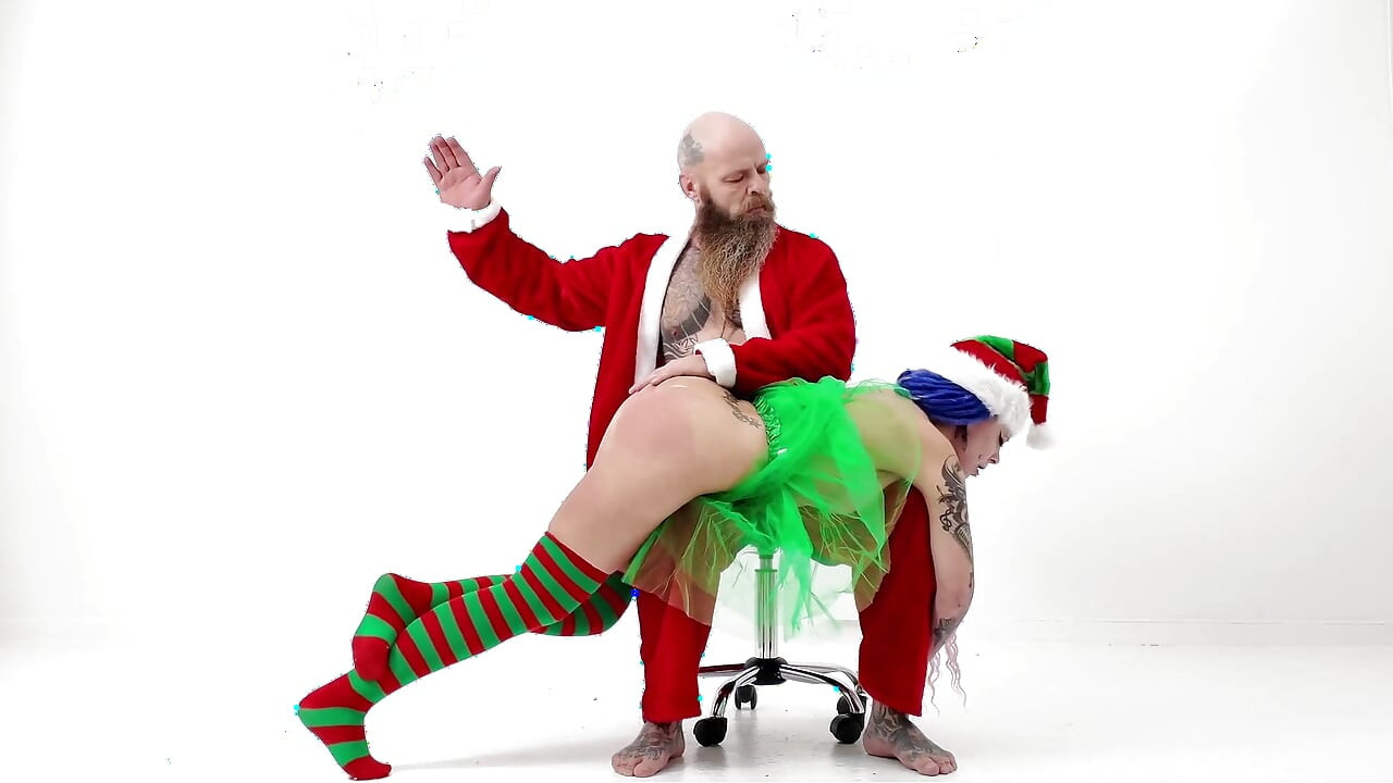 Naughty Christmas Spanking