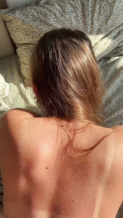 Cute Petite Stepsister Came Back From Beach Completely - Lotion Massage Turned Into Rough Sex