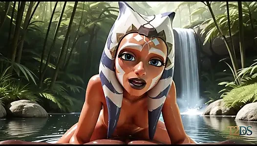 Ahsoka Tano banyo yaparken yakalandı ve gölde sikildi.