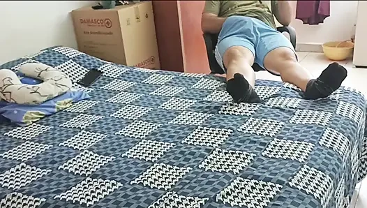 My MILF stepsister teaches me how to masturbate. Spanish porn.