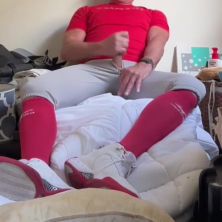 Alpha Baseball Playerjockdad87 Is at It Again Shooting His Jock Cum in Baseball Gear