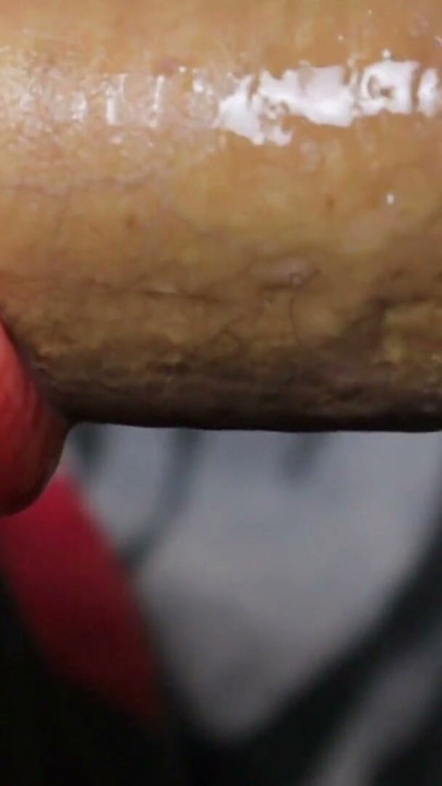 very close-up of plunging a penis into a wet mouth | Clip 1