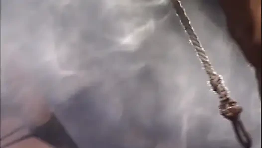 Two Beautiful Lesbian Mistresses Lick and Masturbate Their Pussy in Front of a Horny Slave