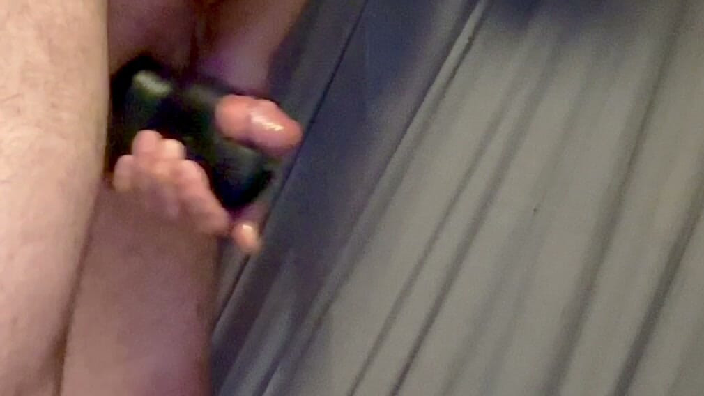 Double cumshot with masturbator